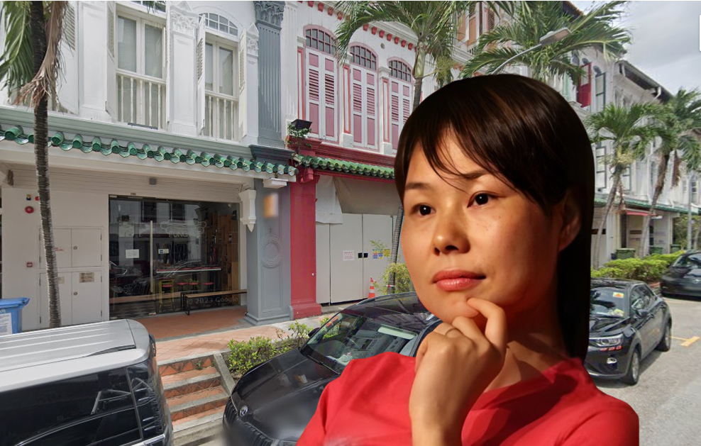 Lô shophouse từ số 70 đến 72 được bà Zhang Ying mua. Ảnh: Google Map, Baidu.