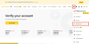 xac minh danh tinh binance tren website 1