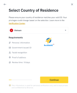 xac minh danh tinh binance tren website 4