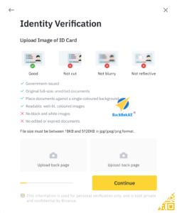 xac minh danh tinh binance tren website 7