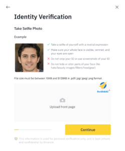 xac minh danh tinh binance tren website 8